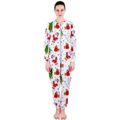 Christmas Pattern, Pattern, Christmas Onepiece Jumpsuit (ladies)