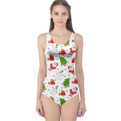 Christmas Pattern, Pattern, Christmas One Piece Swimsuit