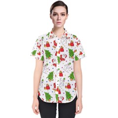 Christmas Pattern, Pattern, Christmas Women s Short Sleeve Shirt