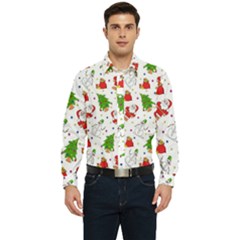 Christmas Pattern, Pattern, Christmas Men s Long Sleeve Shirt