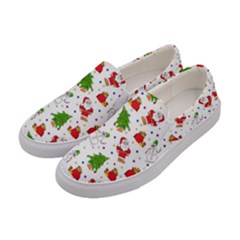 Christmas Pattern, Pattern, Christmas Women s Canvas Slip Ons