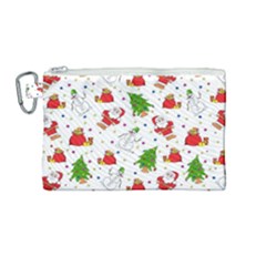 Christmas Pattern, Pattern, Christmas Canvas Cosmetic Bag (medium)