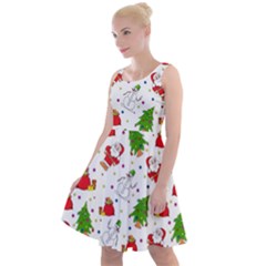 Christmas Pattern, Pattern, Christmas Knee Length Skater Dress