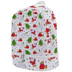 Christmas Pattern, Pattern, Christmas Zip Bottom Backpack