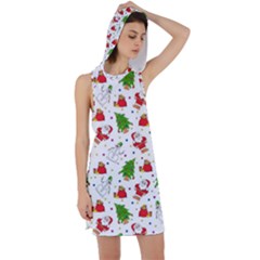 Christmas Pattern, Pattern, Christmas Racer Back Hoodie Dress