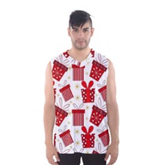 Christmas Texture, Pattern, Red, Craciun, Christmas, Bow, Gift Men s Basketball Tank Top