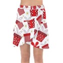 Christmas Texture, Pattern, Red, Craciun, Christmas, Bow, Gift Wrap Front Skirt View1