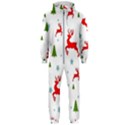 Christmas Texture, Pattern, Red, Craciun, Christmas, Snowflake, Hooded Jumpsuit (Men) View1