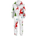 Christmas Texture, Pattern, Red, Craciun, Christmas, Snowflake, Hooded Jumpsuit (Men) View2