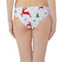 Christmas Texture, Pattern, Red, Craciun, Christmas, Snowflake, Hipster Bikini Bottoms View2