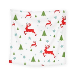 Christmas Texture, Pattern, Red, Craciun, Christmas, Snowflake, Square Tapestry (small)