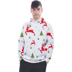 Christmas Texture, Pattern, Red, Craciun, Christmas, Snowflake, Men s Pullover Hoodie