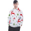 Christmas Texture, Pattern, Red, Craciun, Christmas, Snowflake, Men s Pullover Hoodie View1