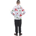 Christmas Texture, Pattern, Red, Craciun, Christmas, Snowflake, Men s Pullover Hoodie View2