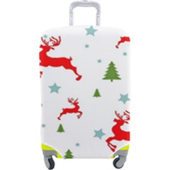 Christmas Texture, Pattern, Red, Craciun, Christmas, Snowflake, Luggage Cover (large) by kyorashop23