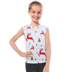 Christmas Texture, Pattern, Red, Craciun, Christmas, Snowflake, Kids  Mesh Tank Top