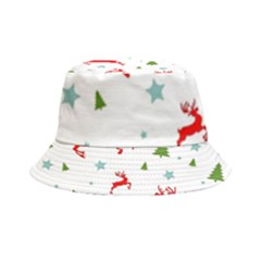 Christmas Texture, Pattern, Red, Craciun, Christmas, Snowflake, Inside Out Bucket Hat by kyorashop23