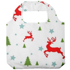 Christmas Texture, Pattern, Red, Craciun, Christmas, Snowflake, Foldable Grocery Recycle Bag