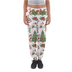 Christmas Texture, Pattern, Red, Tree, Craciun, Green, Christmas Women s Jogger Sweatpants