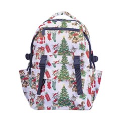 Christmas Texture, Pattern, Red, Tree, Craciun, Green, Christmas Carry-on Double Buckle Travel Backpack