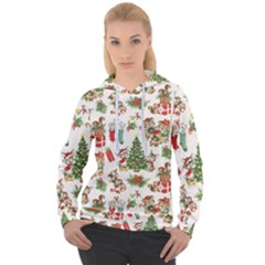 Christmas Texture, Pattern, Red, Tree, Craciun, Green, Christmas Women s Overhead Hoodie