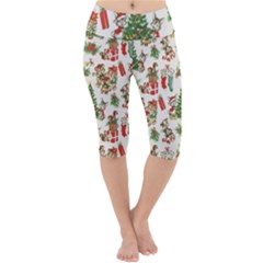 Christmas Texture, Pattern, Red, Tree, Craciun, Green, Christmas Lightweight Velour Cropped Yoga Leggings