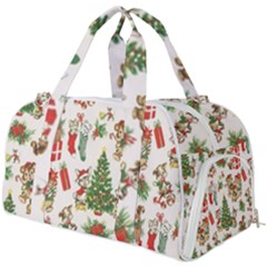 Christmas Texture, Pattern, Red, Tree, Craciun, Green, Christmas Burner Gym Duffle Bag