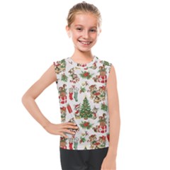 Christmas Texture, Pattern, Red, Tree, Craciun, Green, Christmas Kids  Mesh Tank Top