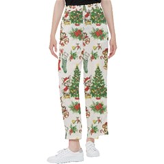 Christmas Texture, Pattern, Red, Tree, Craciun, Green, Christmas Women s Pants 