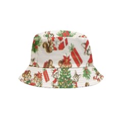 Christmas Texture, Pattern, Red, Tree, Craciun, Green, Christmas Bucket Hat (Kids)