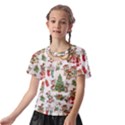 Christmas Texture, Pattern, Red, Tree, Craciun, Green, Christmas Kids  Front Cut T-Shirt View2