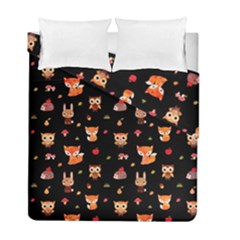 Cool Woodland Animal, Koteto, Scandinavian, Acorn Duvet Cover Double Side (full/ Double Size)