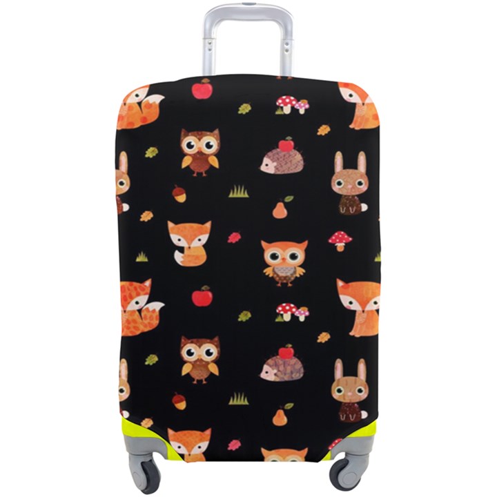 Cool Woodland Animal, Koteto, Scandinavian, Acorn Luggage Cover (Large)