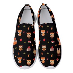 Cool Woodland Animal, Koteto, Scandinavian, Acorn Women s Slip On Sneakers