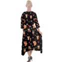 Cool Woodland Animal, Koteto, Scandinavian, Acorn Quarter Sleeve Wrap Front Maxi Dress View2