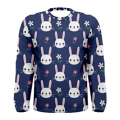 Cute Bunny Pattern, Easter, Koteto Men s Long Sleeve T-shirt