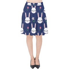 Cute Bunny Pattern, Easter, Koteto Velvet High Waist Skirt by kyorashop23