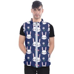 Cute Bunny Pattern, Easter, Koteto Men s Puffer Vest