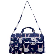 Cute Bunny Pattern, Easter, Koteto Sports Gym Duffle Bag With Shoe Compartment by kyorashop23