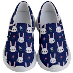 Cute Bunny Pattern, Easter, Koteto Kids Lightweight Slip Ons