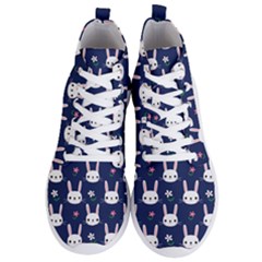 Cute Bunny Pattern, Easter, Koteto Men s Lightweight High Top Sneakers by kyorashop23