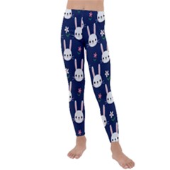 Cute Bunny Pattern, Easter, Koteto Kids  Lightweight Velour Leggings