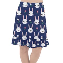 Cute Bunny Pattern, Easter, Koteto Fishtail Chiffon Skirt