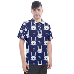 Cute Bunny Pattern, Easter, Koteto Men s Polo T-shirt by kyorashop23