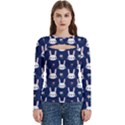 Cute Bunny Pattern, Easter, Koteto Women s Cut Out Long Sleeve T-Shirt View1