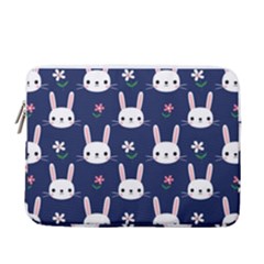 Cute Bunny Pattern, Easter, Koteto 13  Vertical Laptop Sleeve Case With Pocket