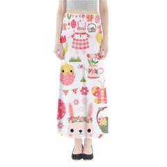 Cute Easter Bunny, Koteto, Animal, Baby Full Length Maxi Skirt