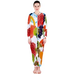 Fruits, Drip, Fruit, Paint, Spring Onepiece Jumpsuit (ladies)