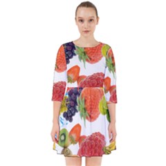 Fruits, Drip, Fruit, Paint, Spring Smock Dress by kyorashop23