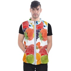 Fruits, Drip, Fruit, Paint, Spring Men s Puffer Vest